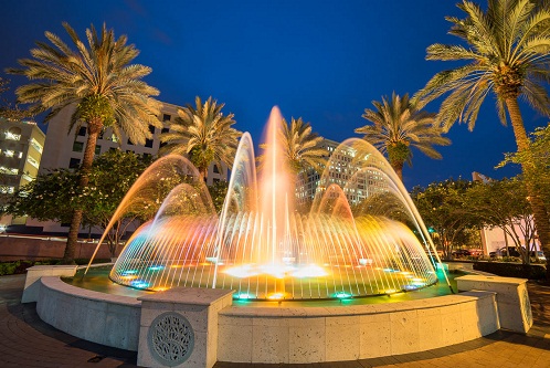 Fort Lauderdale New River Downtown Water Fountain